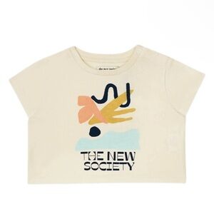 The New Society Kids Cream Graphic Tee